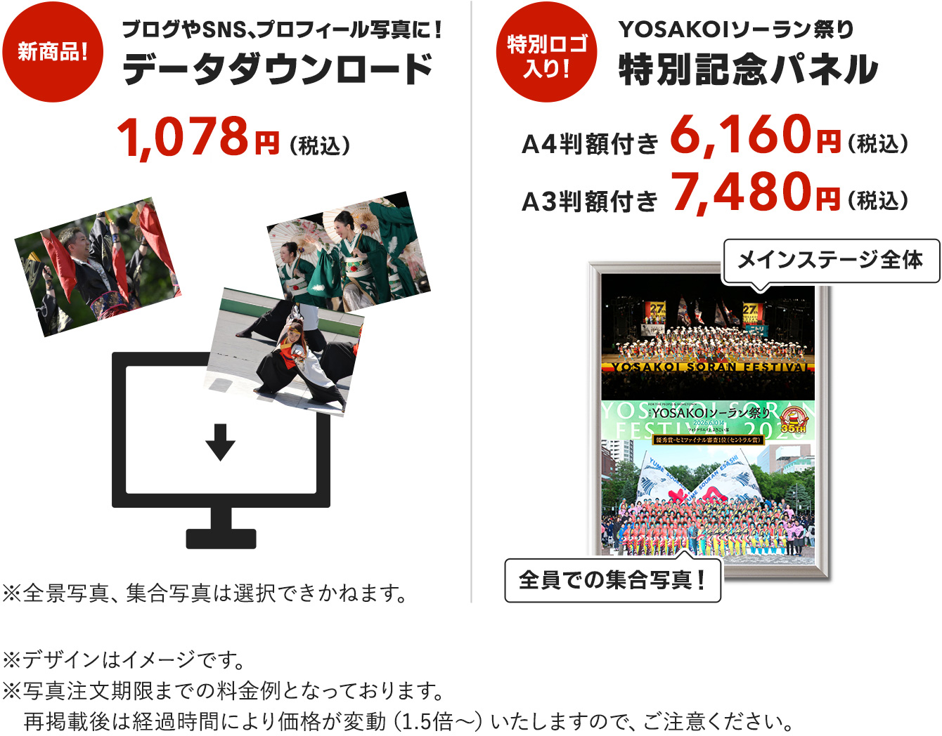 データダウンロード&特別記念パネル